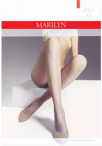Rajstopy XL, XXL Marilyn Style 40 den przezroczyste duży klin