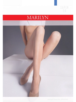 Rajstopy Marilyn super 20 gładkie klasyczne S, M, L mały klin