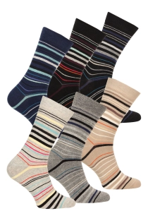 Skarpety bawełniane  męskie kolorowe fx8017